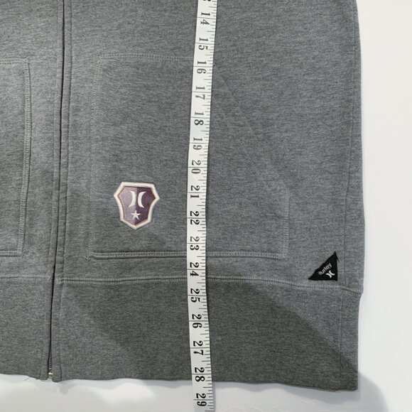Hurley Full Zip Men's Hoodie XL Gray Jacket Insulated Sweater Jacket Thick Lined - Picture 7 of 10